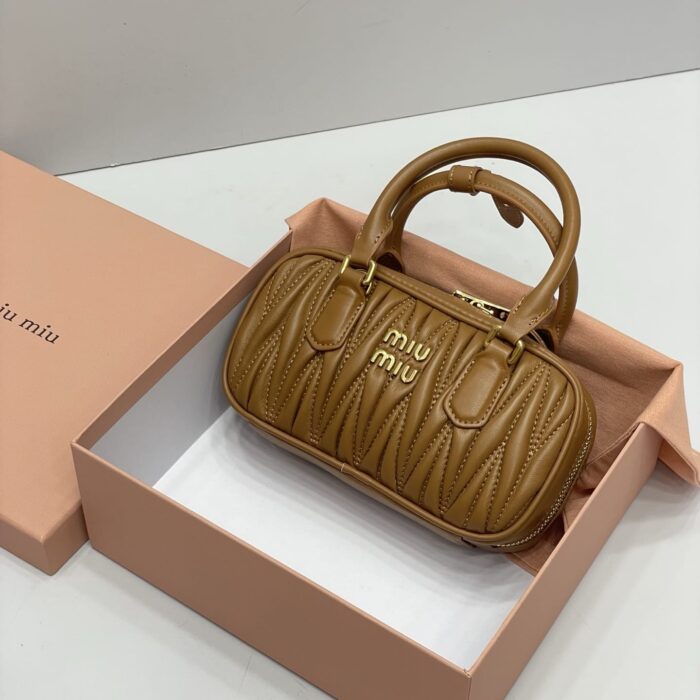 Arcadie Matelassé Nappa Leather Mini Bag By Miu Miu