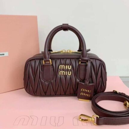 Arcadie Matelassé Nappa Leather Mini Bag By Miu Miu