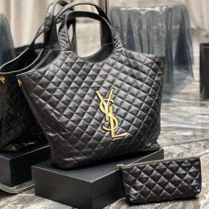 Saint Laurent Quilted Lambskin Monogram Icare Bag In UAE