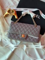 Chanel Caviar Leather Medium Classic Double Flap Bag In UAE