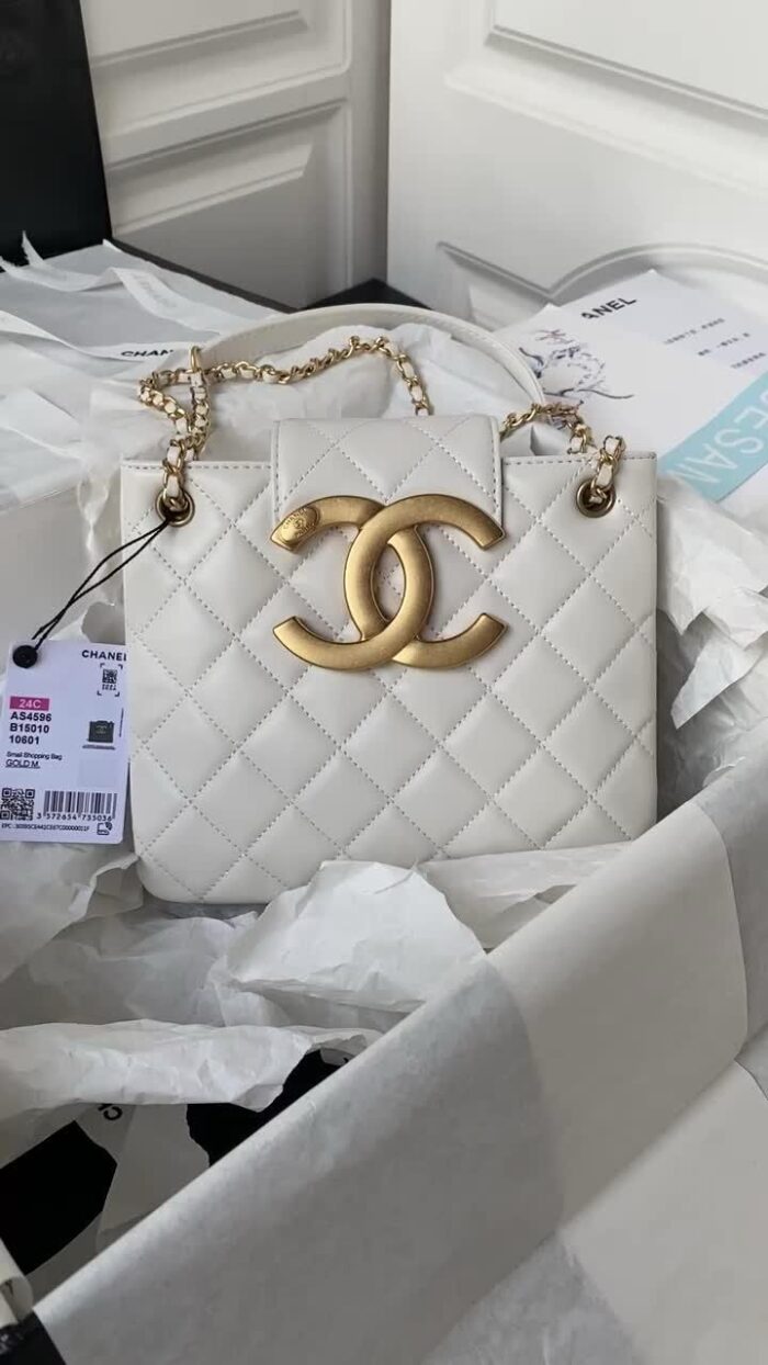 Chanel Quilted Lambskin Leather CC Small Shoulder Bag
