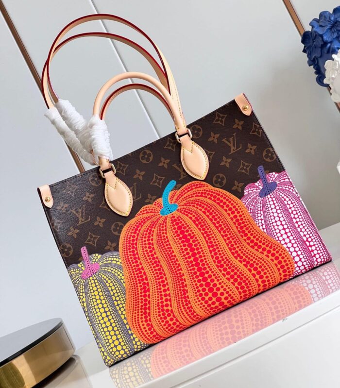 Louis Vuitton LV x YK Onthego MM Pumpkin Print Bag