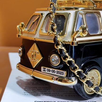 Chanel Mini Van Minaudiere Plexi Enamel Strass Bag