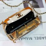 Chanel Mini Van Minaudiere Plexi Enamel Strass Bag