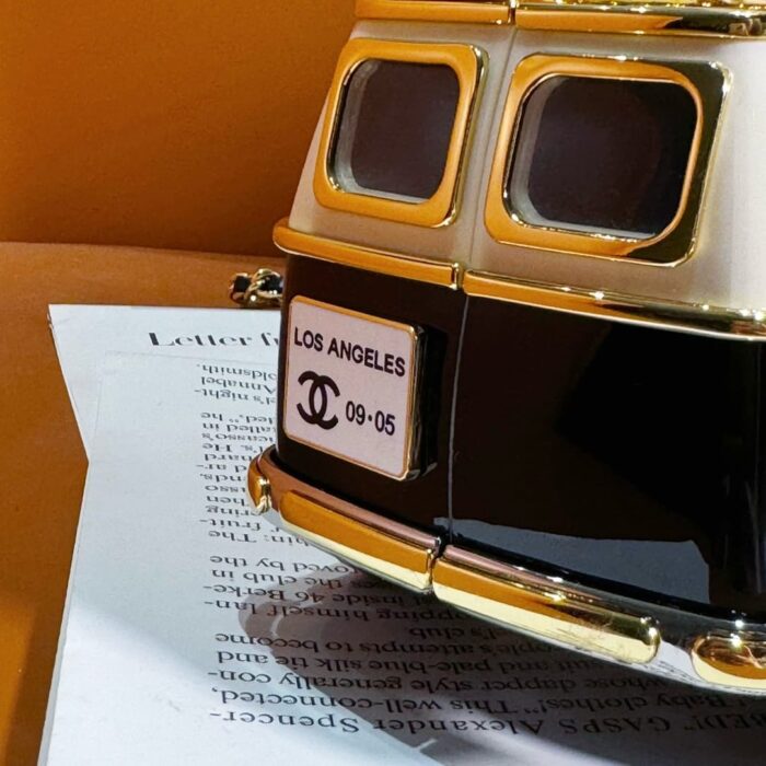 Chanel Mini Van Minaudiere Plexi Enamel Strass Bag
