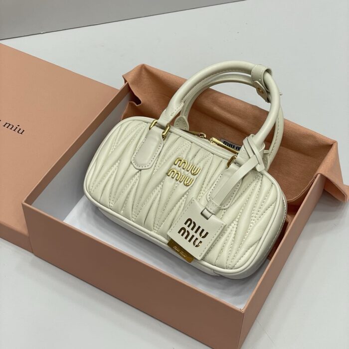 Arcadie Matelassé Nappa Leather Mini Bag By Miu Miu