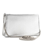 Gucci Metallic Calfskin Dionysus Super Mini Shoulder Bag Silver