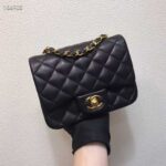 Chanel Mini Classic Handbag Lambskin & Gold-Tone Metal In UAE