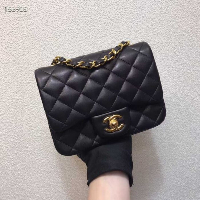 Chanel Mini Classic Handbag Lambskin & Gold-Tone Metal In UAE