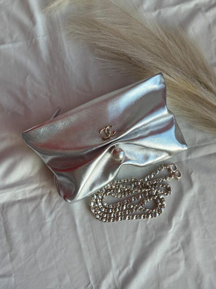Chanel Clutch With Chain Metallic Lambskin Bag In UAE