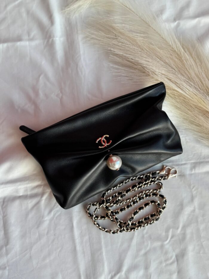 Chanel Clutch With Chain Metallic Lambskin Bag In UAE