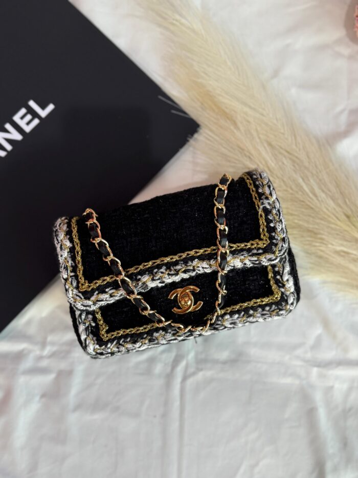 Chanel Denim Braided Mini Rectangular Flap Bag In UAE